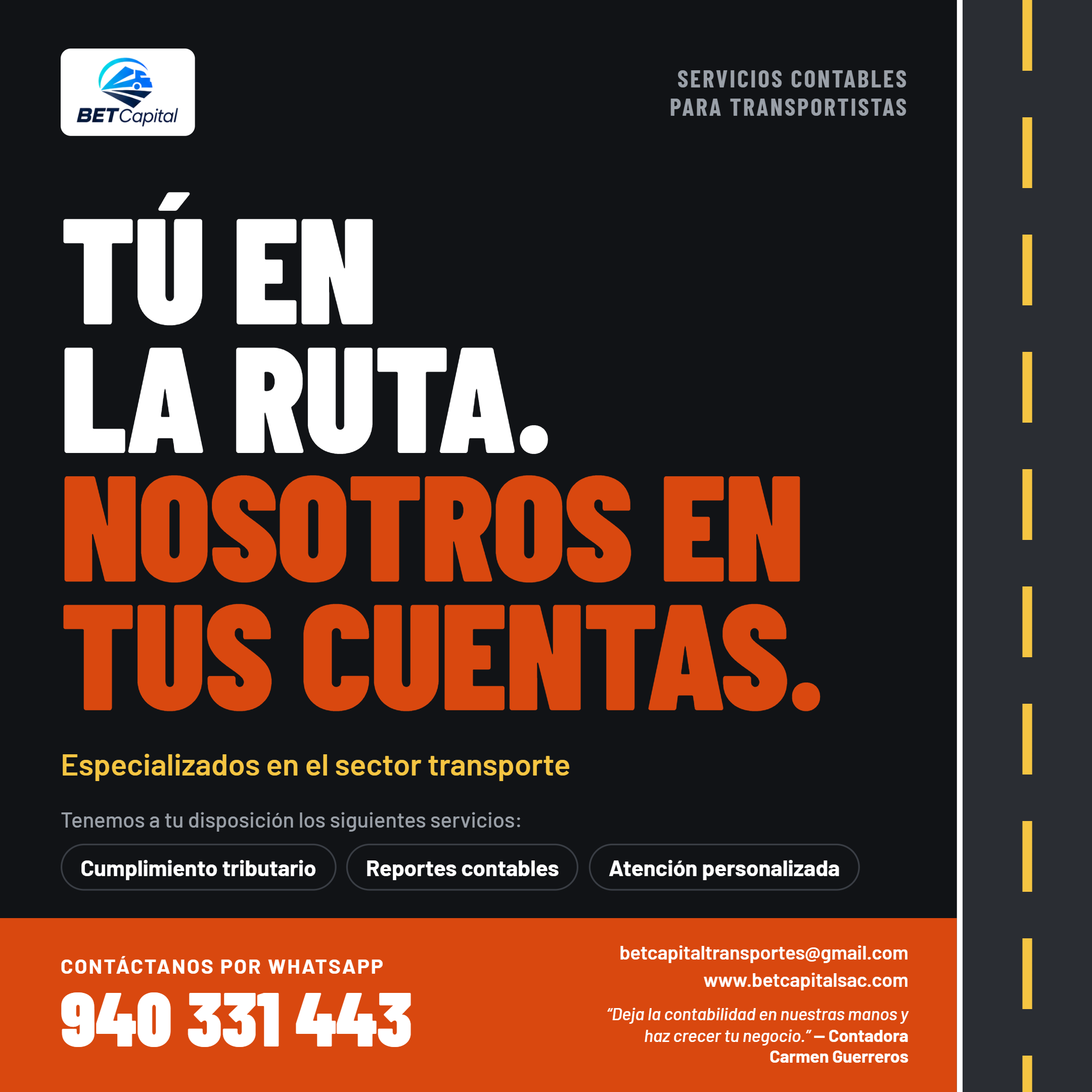 Operación CONTABILIDAD ESPECIALIZADA EN TRANSPORTE